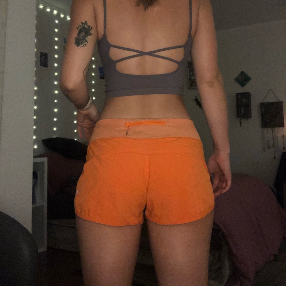 Lululemon orange speed ups - size 8